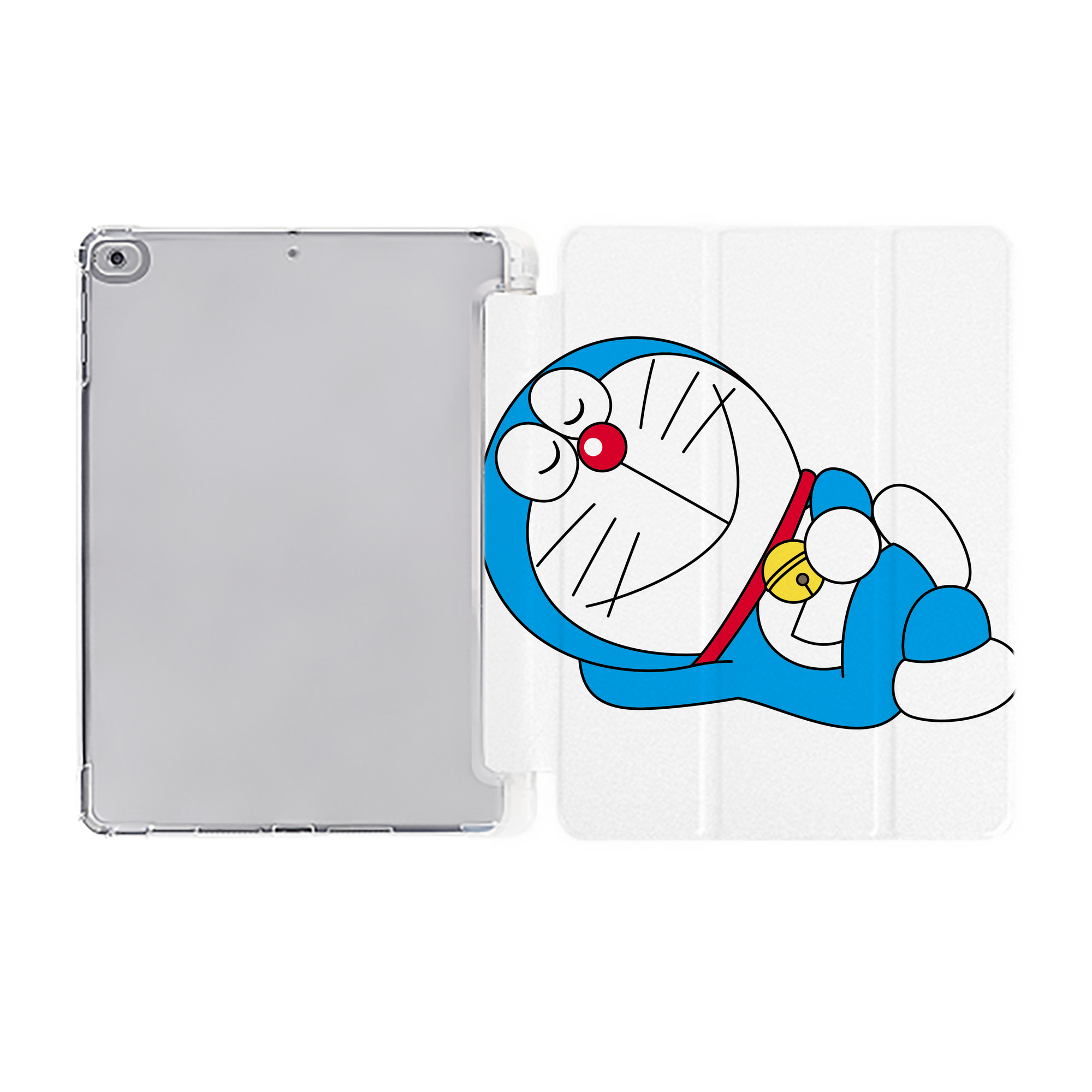 （画像用） ドラえもん Doraemon IPad ケース ペン収納付き 三つ折りスタンド PUレザー×シリコン 対応機種9.5/10.5/10.9インチ